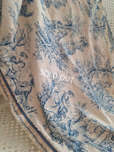 画像17: トワルドジュイ柄端切れカーテン