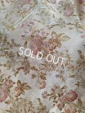 アンティーク花柄生地カーテン