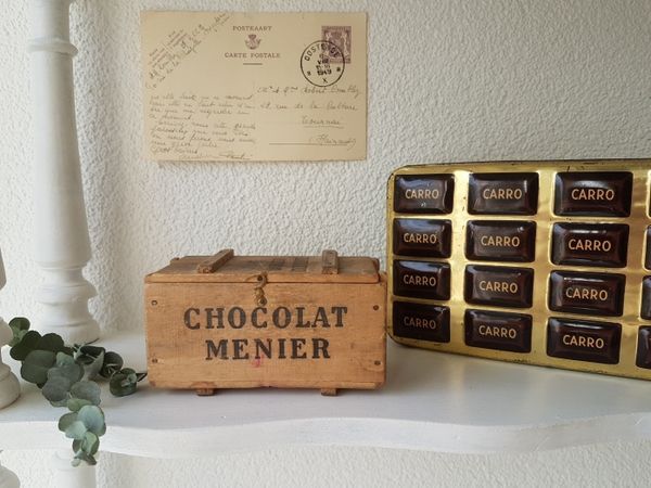 アンティーク CHOCOLAT MENIER 木箱