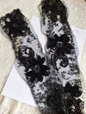 画像5: アンティークブラックレースセット