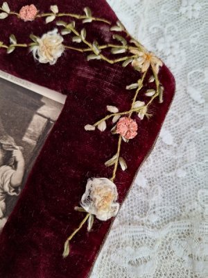 画像10: アンティークリボン刺繍フォトスタンド
