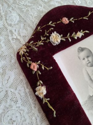 画像15: アンティークリボン刺繍フォトスタンド
