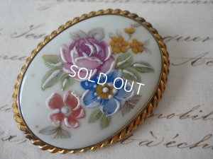 画像4: リモージュ花柄ブローチ