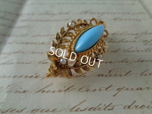 画像5: イギリス製ブルーガラスブローチ