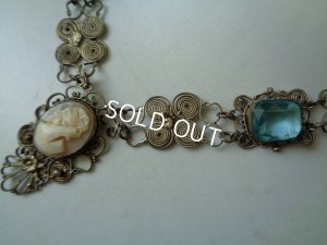 画像5: カメオとブルーガラスのネックレス