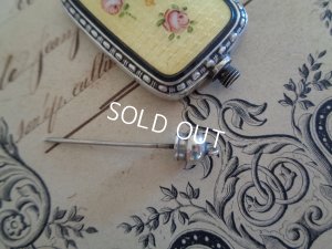 画像4: ギロッシュエナメルローズ柄ペンダントトップ