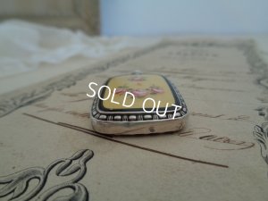 画像5: ギロッシュエナメルローズ柄ペンダントトップ