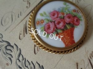 画像3: リモージュ花かご柄ブローチ