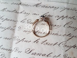 画像3: 英国製9Kサファイアとダイアモンドリング