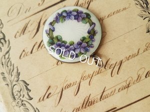 画像2: ギロッシュエナメルすみれ柄ロケットペンダント