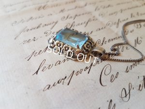 画像3: ブルーガラスシルバーペンダントトップ