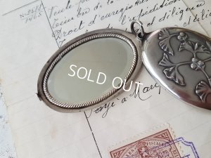 画像6: アールヌーボーシルバーミラーペンダント