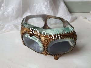 画像3: アンティーク厚ガラス6角形ジュエリーケース　