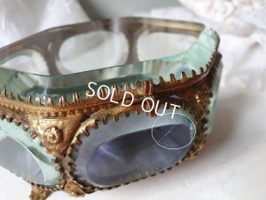 画像13: アンティーク厚ガラス6角形ジュエリーケース　