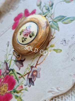 画像7: アンティークローズ柄ギロッシュエナメルペンダントトップ