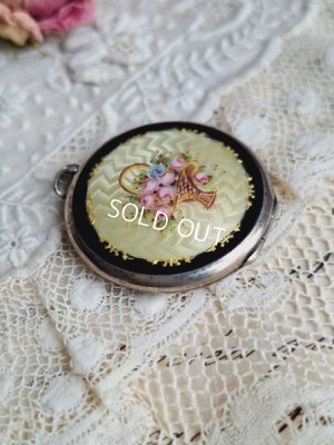 画像5: ローズ柄ギロッシュエナメルペンダントトップ