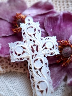 画像9: マザーパール透かしの十字架