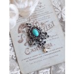 画像: ターコイズと淡水パールペンダントトップ