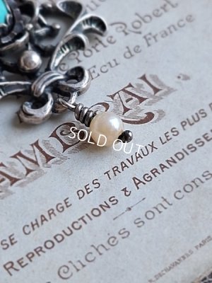 画像3: ターコイズと淡水パールペンダントトップ