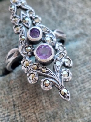 画像3: アメジスト&マーカサイトリング