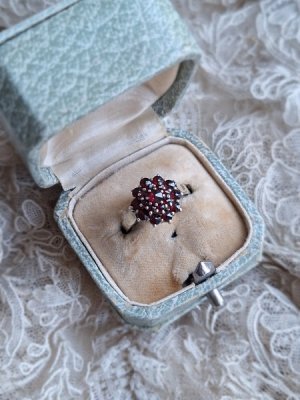 画像18: ボックス付アンティークガーネット石リング