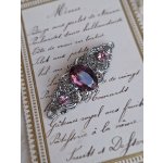 画像: パープルガラスブローチ