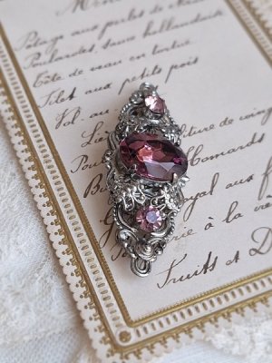 画像3: パープルガラスブローチ