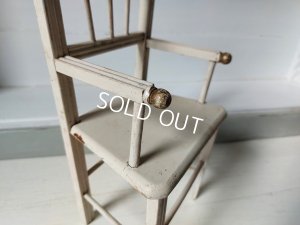 画像6: アンティーク白いドールチェア