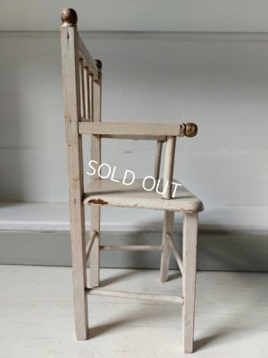 画像3: アンティーク白いドールチェア