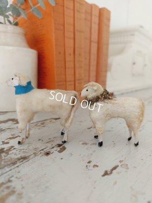 画像9: アンティーク羊ペアオーナメント