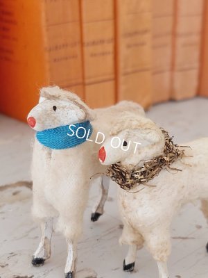 画像2: アンティーク羊ペアオーナメント