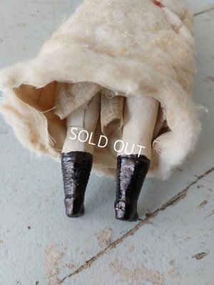 画像14: クリスマスコットンコスチュームアンティークビスクドール