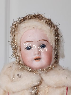 画像2: クリスマスコットンコスチュームアンティークビスクドール