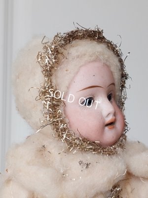 画像6: クリスマスコットンコスチュームアンティークビスクドール