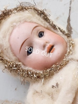 画像4: クリスマスコットンコスチュームアンティークビスクドール