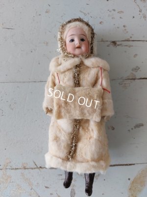 画像7: クリスマスコットンコスチュームアンティークビスクドール