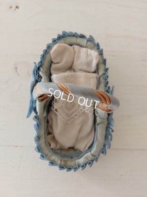 画像10: セルロイドドール付きドールベッド