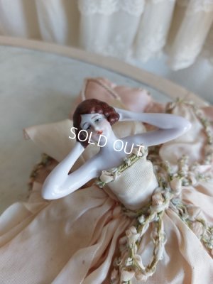 画像4: アンティークハーフドールロココ装飾ハンキーケース