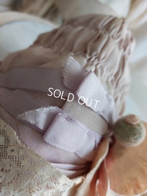 画像6: アンティーク布花ドールボネ