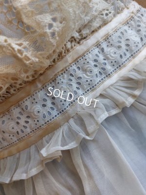 画像6: アンティークレースドールドレス&ボネ