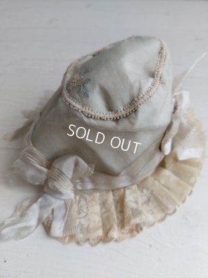 画像19: アンティークレースドールドレス&ボネ