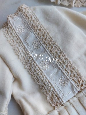 画像4: アンティーク小さなドール用ドレスとボネ