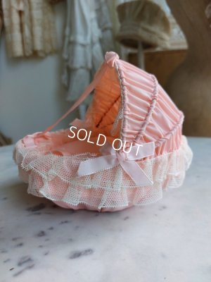 画像2: アンティークセルロイドドール付天蓋ドールベッド