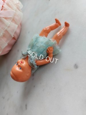 画像18: アンティークセルロイドドール付天蓋ドールベッド