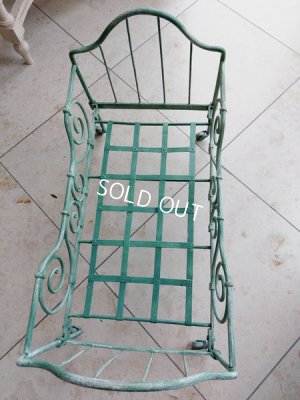 画像10: アンティークアイアンドールベッド