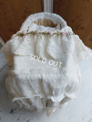 画像10: アンティークレースロココ装飾ドールベッド