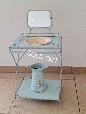 画像13: アンティークブリキウォッシュタブテーブルセット