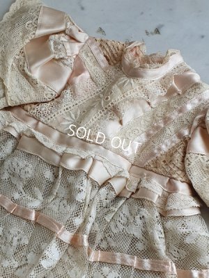 画像13: アンティークレースドールドレス＆ボネ