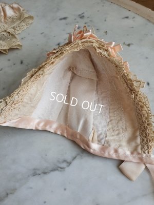 画像19: アンティークレースドールドレス＆ボネ