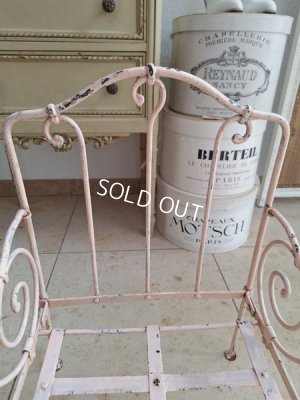 画像18: アンティークアイアン製ドールベッド